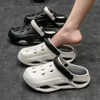 Новые женские летние нескользящие тапочки на толстой подошве 36 розовый/белый