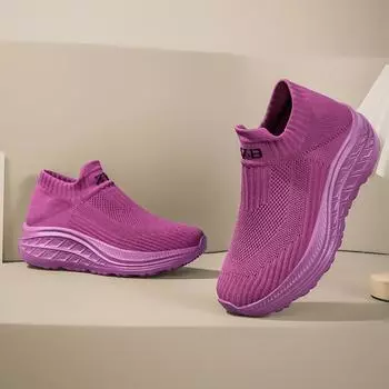 Новые женские летные вязаные туфли большого размера, повседневная обувь для пожилых мам, обувь, носки, женская обувь, размеры 35–42 36 белый