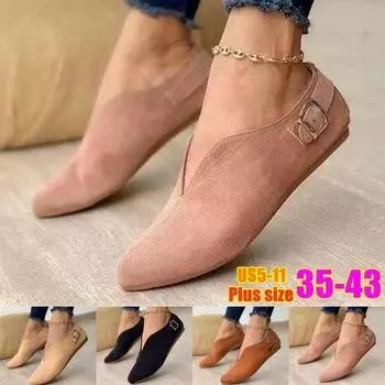 Новые женские модные ботильоны с острым носком, всесезонные кожаные винтажные туфли на плоском каблуке, женские лоферы, лоферы 35 чёрный