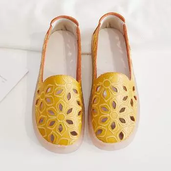 Новые женские мокасины на плоской подошве 2024 года, осенние женские лоферы из натуральной кожи, женские туфли-балетки с бантом, размер женской обуви 35-43 35