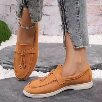 Новые женские мокасины Slip On женские туфли на плоской подошве брендовые весенне-осенние повседневные туфли на плоской подошве кожаные кашемировые туфли-лодочки большого размера 43 36 оранжевый