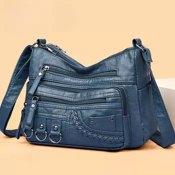 Новые женские мягкие кожаные сумки, высококачественные кошельки и сумки, сумка через плечо известного дизайнера для женщин Sac A Main