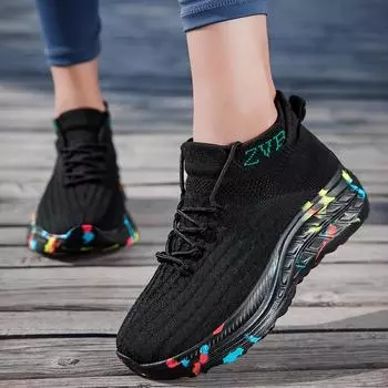 Новые женские носки, кроссовки, летающие, тканые, дышащие, спортивные туфли, кроссовки для бега на открытом воздухе 35 белый