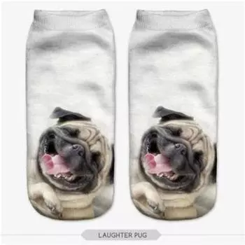 Новые женские носки с 3D-принтом, унисекс, милые короткие носки до щиколотки, разных цветов, повседневные, забавные, с хомяком, собакой, кошкой, обезьяной, совой, Sokken