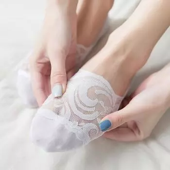 Новые женские носки тапочки нескользящие дышащие милые кружевные невидимые носки сексуальные нескользящие крутые тонкие носки модные черные носки-лодочки size eur 34-42