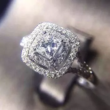 Новые женские обручальные кольца, великолепное кольцо принцессы с квадратным цирконием, необычное женское кольцо, подарок, модные украшения 9