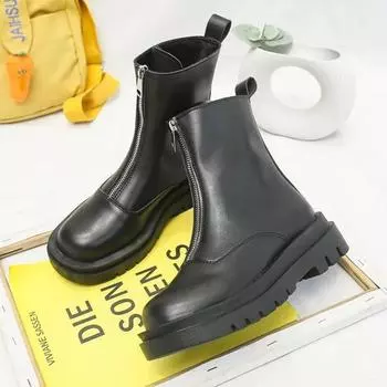 Новые женские осенние сапоги, женские высокие сапоги, модные и удобные женские сапоги, сапоги с круглым носком, сапоги женские 35