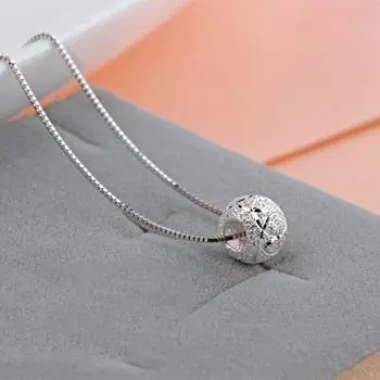 Новые женские ожерелья из стерлингового серебра 925 пробы, модные темпераментные 8 мм, счастливые бусины, подвеска на ключицу, цепочка, ювелирные изделия, длина 45 см 7-8mm