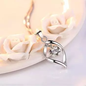 Новые женские ожерелья из стерлингового серебра 925 пробы, модная подвеска в форме капли, высокое качество, циркониевая цепочка на ключицу, длина ювелирных изделий 45 см 45cm