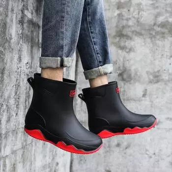 Новые женские пластиковые рабочие резиновые сапоги 36 чёрный