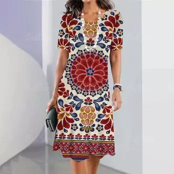 Новые женские платья, элементы с ретро-принтом, элегантные повседневные платья с коротким рукавом, модные женские платья больших размеров 2000 года S