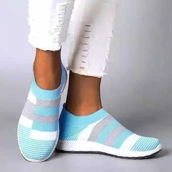 Новые женские полосатые кроссовки, легкие дышащие кроссовки, нескользящие удобные женские повседневные кроссовки 36 чёрный