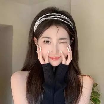 Новые женские повязки для волос из жемчуга, элегантная милая повязка на голову, простой ободок для волос, корейские аксессуары для волос ручной работы, свадебный подарок