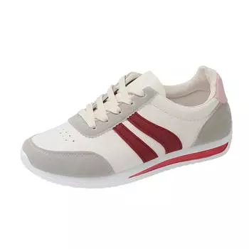 Новые женские повседневные кроссовки для ходьбы, летние плоские кожаные кроссовки высокого качества со шнуровкой, модные женские кроссовки Gump с плоской подошвой 35