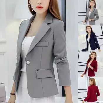 Новые женские повседневные модные приталенные пиджаки, женские пиджаки XXL