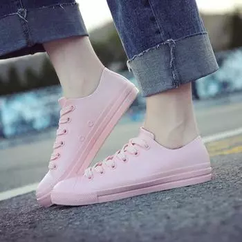 Новые женские повседневные резиновые туфли на плоской подошве с низким верхом 36