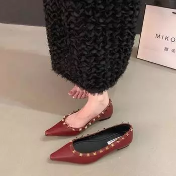 Новые женские повседневные туфли с круглым носком, из плотной ткани, на шнуровке, на плоской подошве, с застежкой-молнией 37 красный