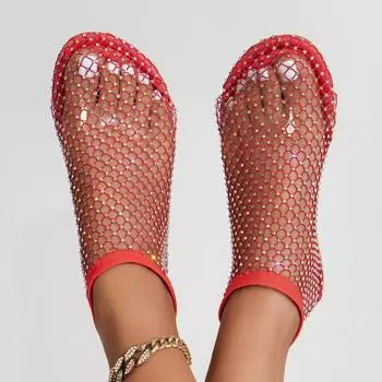 Новые женские роскошные брендовые сандалии на плоской подошве с круглым носком, полусапожки, пикантные туфли на плоской подошве с бриллиантами 35 золотой