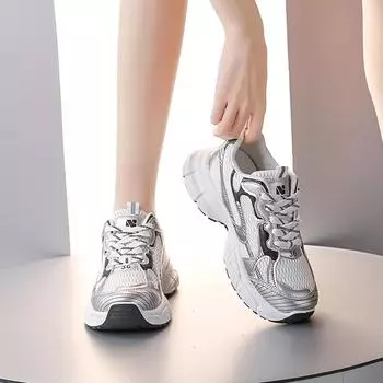 Новые женские роскошные сетчатые дышащие кроссовки на толстой подошве, повседневная спортивная обувь, женская теннисная вулканизированная обувь на толстой подошве 35