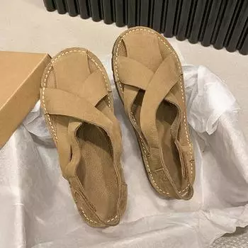 Новые женские сандалии, летняя женская обувь с открытым носком, женские сандалии на плоской подошве, нескользящие удобные легкие прогулочные сандалии 40 хаки
