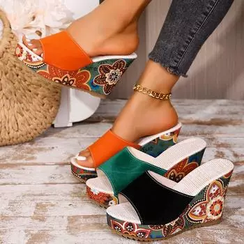Новые женские сандалии на платформе, модные летние трендовые повседневные дизайнерские туфли, нескользящие уличные сандалии, обувь для женщин 35