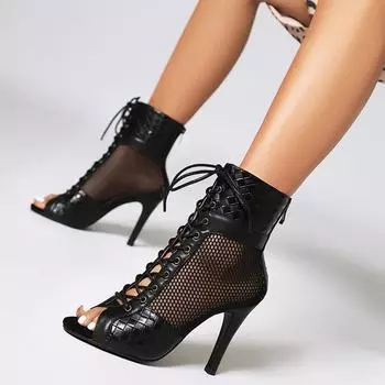 Новые женские сандалии танцевальная обувь бальные туфли на высоком каблуке сапоги обувь сексуальные тонкие каблуки для женщин танцы 35