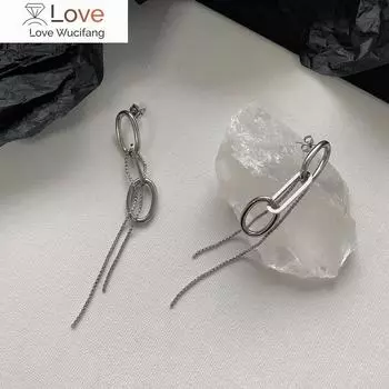 Новые женские серьги Европа и США Преувеличенная уличная индивидуальность Модный тренд Серьги в стиле хип-хоп