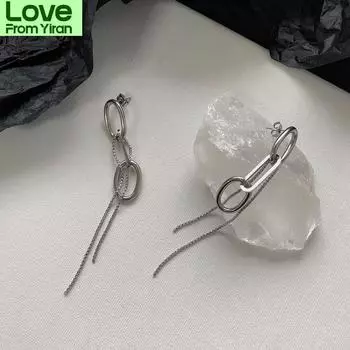 Новые женские серьги Европа и США Преувеличенная уличная индивидуальность Модный тренд Серьги в стиле хип-хоп