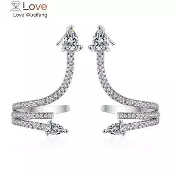 Новые женские серьги-гвоздики в форме змеи, серебряные, 925 пробы, роскошные микро-инкрустированные цирконием, пара сережек-колец для пирсинга, ювелирные изделия, подарок