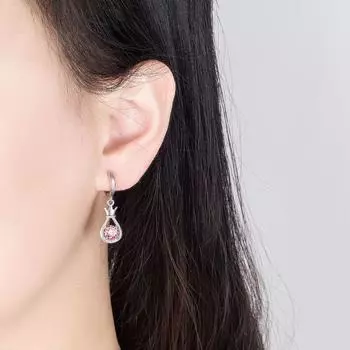 Новые женские серьги из стерлингового серебра 925 пробы, модные серьги-гвоздики с подвеской в виде капли воды, на удачу, из высококачественного циркония, серьги-гвоздики, ювелирные изделия, подарок