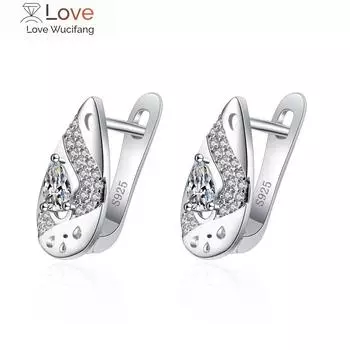 Новые женские серьги из стерлингового серебра 925 пробы, модные серьги-гвоздики в форме капли, высококачественные, с микро-инкрустацией цирконием, пара ювелирных украшений в подарок