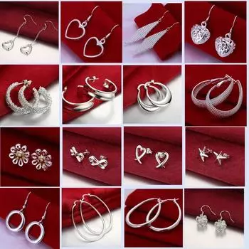 Новые женские серьги из стерлингового серебра 925 пробы, оригинальные двойные серьги-кольца с подвеской и кубическими цирконами, изысканные помолвочные юбилеи