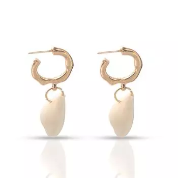 Новые женские серьги, модные европейские и американские элементы ракушки, индивидуальные креативные новые летние популярные серьги