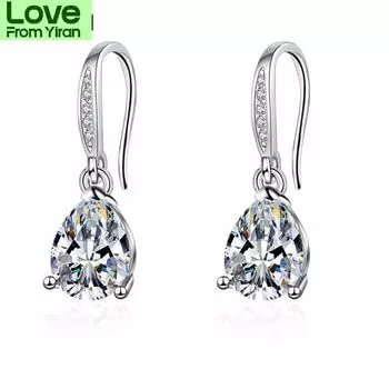 Новые женские серьги-подвески из серебра 925 пробы, модные, простые, роскошные, с микро-инкрустацией цирконием, пара сережек-колец для пирсинга, ювелирные изделия в подарок