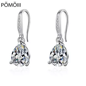 Новые женские серьги-подвески из серебра 925 пробы, модные, простые, роскошные, с микро-инкрустацией цирконием, пара сережек-колец для пирсинга, ювелирные изделия в подарок