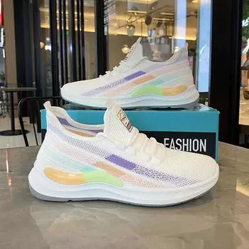 Новые женские сетчатые спортивные туфли, легкие нескользящие дышащие женские прогулочные туфли, кроссовки 36