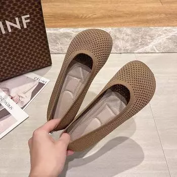 Новые женские сетчатые туфли на плоской подошве 2024 года, удобные туфли для вождения на мягкой подошве, летние дышащие туфли для мам, повседневные сандалии Femininas 35 белый