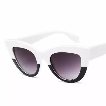 Новые женские солнцезащитные очки «кошачий глаз» с тонированными цветными линзами, мужские солнцезащитные очки винтажной формы, женские очки, синие дизайнерские солнцезащитные очки