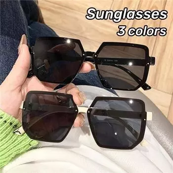 Новые женские солнцезащитные очки с полигональной оправой, солнцезащитные очки с высокой четкостью и защитой от ультрафиолета, модные ретро-солнцезащитные очки с защитой от ультрафиолета