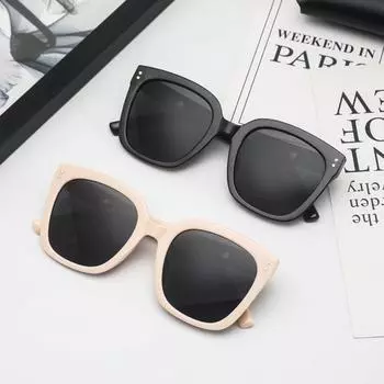 Новые женские солнцезащитные очки с УФ-защитой, популярные высококачественные солнцезащитные очки Ins чёрный