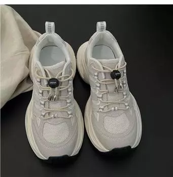 Новые женские спортивные туфли из сетчатой ткани, дышащие, повседневные, легкие, однотонные, с перекрестной шнуровкой, женские туфли 35