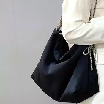 Новые женские сумки через плечо из оксфордского холста, повседневные черные сумки через плечо большой емкости, мягкие школьные сумки для студентов и женщин