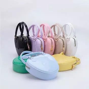 Новые женские сумки через плечо, модные однотонные вечерние сумки в форме сердца, универсальные женские сумки-желе для поездок на работу, трендовые сумки через плечо