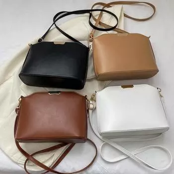 Новые женские сумки-мессенджеры цвета конфет, повседневные сумки через плечо в виде ракушки, модные сумки, женская сумка для вечеринок 25x9.5x18.5cm чёрный