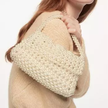 Новые женские сумки-мессенджеры с белой бахромой и перламутровой бахромой