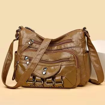 Новые женские сумки, модные и стильные сумки для мам, большая вместительная сумка через плечо из мягкой кожи, рюкзак