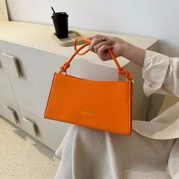 Новые женские сумки нишевого дизайна, модные однотонные сумки-багеты, высококачественные сумки подмышками, простые женские сумки через плечо розы красного