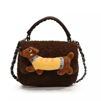 Новые женские сумки, нишевые маленькие квадратные сумки Mao Mao. чёрный