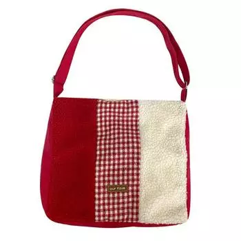 Новые женские сумки, рождественские, красные, плюшевые, модные. красный