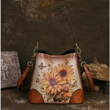 Новые женские сумки в китайском стиле, ретро-раскрашенные многофункциональные сумки, сумки через плечо и сумки-ведра